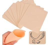 12PCS Tattoo Practice Skin, 19 x 14 cm Blank Fake Skin Double Sides Tattoo Skin Practice for Beginners and Artists