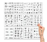 12PCS Temporary Tattoo Stickers, Fake Hand Tattoos, Tattoo Stickers for Hands, Tattoos Paper, Finger Tattoo for Women, Kiss Tattoos Temporary, Tattoo Inkbox