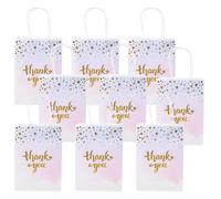12pcs Thank You Paper Gift Bags for Shopping and Party Decoration