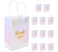 12pcs Thank You Paper Gift Bags with Handles for Party Shopping