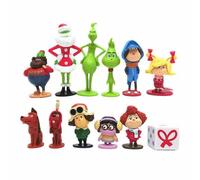 12pcs The Grinch Figure Toy Mini Anime Doll Model