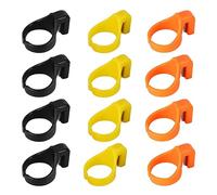 12Pcs Thread Cutter Ring Plastic Thimble Sewing Ring Vintage Finger Metal Shield Protector Adjustable Plastic Thimble Cutting for Sewing Embroidery Needlework