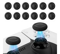 12pcs Thumb Grip Joystick Caps, Compatible with PS4/PS5 Controller, Ergonomic Design Non-Slip Grip (Black), Controller Replacement Accessories Precision Control, Anti-Slip Joystick Covers