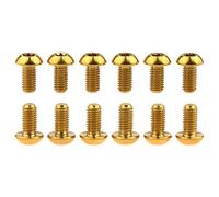 12Pcs Ti Titanium Bolts Torx M5x10 Bicycle Bike Disc Brake Cycle Rotor Screws Gr5