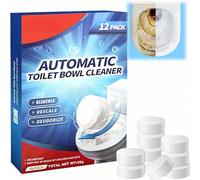 12PCS Toilet Cleaner Tablets, Toilets Foam Cleaner, Toilet Descaler Heavy Duty, Toilets Bowl Cleaner Tablets, Toilet-Limescale Remover, Strong Toilet-Cleaners for Stains, Fizzy Foam Toilets-Cleaner