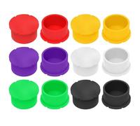 12PCS TPU Protective Headpieces for 3ml Lab Vials Color Ciphered Recyclable Seal Clinic Home Storage Answer Recyclable Bottle Defender Headpieces TPU