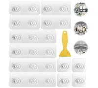 12PCS Transparent Adhesive Hooks, Strong Sticker Hook 3 Shapes, Shower Caddy Self-Adhesive Hook, Bathroom Storage Shelvesw AdhesivesHook, Waterproof Wall HooksStrip for Soap Racks, Kitchen Racks