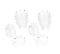 12Pcs Transparent Crown Plastic Candy Box Gift Bags For Party Favors Wedding Bridal Shower Birthday Celebration Pink Blue White 8cm 5cm 7cm (White)