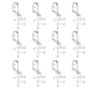12PCS Transparent Valance Clips - 1.87-Inch Plastic Blind Clips for Horizontal Mini Wood Blinds - Hidden Channel Retainer Holders for Vertical Blind Clips & Valances with Grooved Back