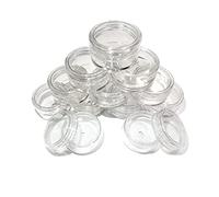 12pcs Travel Containers, Sample Pots, Cosmetic Jars, Clear Plastic Jars 5ml, Suitable for Creams, Lotion, Eye Shadow, Makeup, Shampoo