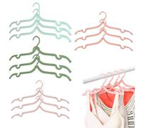 12Pcs Travel Hangers, Folding Clothes Hangers Portable Plastic Clothes Coats Hanger, Foldable Space Saving Coat Hanger for Home, Hotel, Travel, Camping