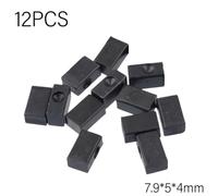 12Pcs Tremolo Bridge Saddle String Clamp Locking for Floyd Rose Electric Guitar, Metal Saddle Insert Blocks 7.9x5x4mm, 7.5x5x4mm, 7.5x4x4mm, Black