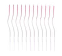 12pcs Twisty Spiral Cake Candles with Holders, Twist Slim Long Birthday Cake Candles Cupcake Decoration with Stand for Birthday Party Wedding Anniversary (Mix Gradient 1)
