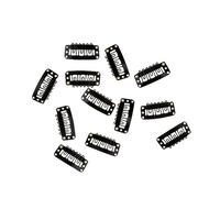 12pcs U Shape Snap Clip for Hair Extension Weft Wigs 32mm- Black