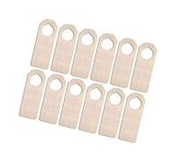 12Pcs Unfinished Wood Door Knob Hangers for Craft Project Home Hotel Office Decoration 3.54x9.45Inch Door Knob Sign Handmade Labels