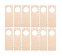 12Pcs Unfinished Wood Door Knob Hangers for Craft Project Home Hotel Office Decoration 3.54x9.45Inch Door Knob Sign Handmade Labels
