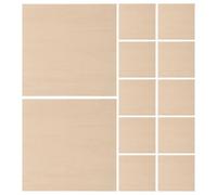 12pcs Unfinished Wood Square 5.91 Inch Craft Blank | Smooth Khaki Surface, Precise Right Angles, Uniform Density, Suitable for Beginners, Home Decor Displays and Layout Planning