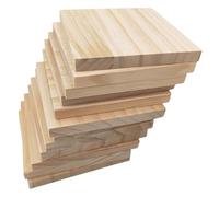 12PCS Unfinished Wood Square Blocks for Crafts, 10x10x1cm Blank Wooden Squares Pine Wood Boards for Wood Carving,DIY Coasters,Painting & Burning