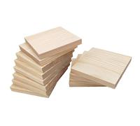 12PCS Unfinished Wood Square Blocks for Crafts, 12x12x1.5cm Blank Wooden Squares Pine Wood Boards for Wood Carving,DIY Coasters,Painting & Burning