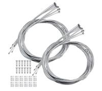12PCS Universal Bike Shifter Gear Cables Set - 1.2mm x 2.1m Stainless Steel Shift Cables with End Caps & Ferrules for Mountain and Road Bikes