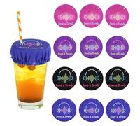 12pcs Universal Drink Lids, Women's Drink Protectors with Straw Holes Reusable Drink Lids Drug-Proof Drink Lids for Nightclubs Parties