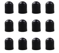 12Pcs Universal Tyre Valve Caps, Black Dust Caps, Car Tire Valve Dust Covers for Bikes, Motorbikes, Car
