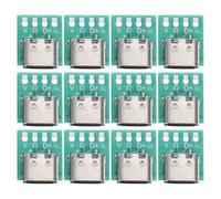 12pcs USB C Female Connector Board with Pcb Converter and Zinc Alloy Material, USB 3.1 Type-c 3.1 Serial Technology for Stable Data Transmission and Enhanced Stability, for DIY