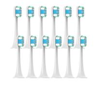 12pcs Vacuum Sealed Packed Replacement Brush Head ，Compatible for Xiaomi， Mijia T300/T500/T700 Sonic Electric Tooth Soft Bristle Caps Nozzles(12pcs Blue)