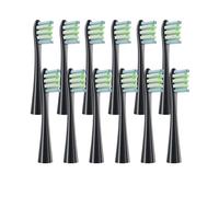 12PCS Vacuum Sealed Packed Replacement Brush Heads,Compatible for Oclean X PRO/ Z1/ F1/ One/Air 2 /SE Soft Deep Cleaning Nozzles(12Black)