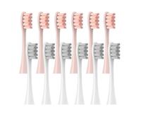 12PCS Vacuum Sealed Packed Replacement Brush Heads,Compatible for Oclean X PRO/ Z1/ F1/ One/Air 2 /SE Soft Deep Cleaning Nozzles(6Pink6Gray)