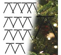 12PCS Velvet Christmas Bows for Christmas Tree, Velvet Ornaments for Christmas Tree, Rustic Crafts Gift Bows Velvet Ribbon Bows for Xmas Home Decor Wedding Indoor, Christmas Tree Decor (Black)