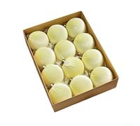 12PCS Velvet Christmas Ornament Set for Tree Holiday Decoration, 8CM Decorative Balls in Soft Velvet Material with Modern Minimalist Style, Packaged in Presentation Box (L)