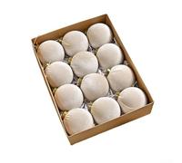 12PCS Velvet Christmas Ornament Set for Tree Holiday Decoration, 8CM Decorative Balls in Soft Velvet Material with Modern Minimalist Style, Packaged in Presentation Box (J)