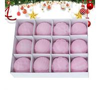 12Pcs Velvet Christmas Ornaments Balls, 2.4 inch Flocked Christmas Tree Shatterproof Hanging Balls Ornaments, Vintage Delicate Plastic Baubles Decor for Xmas Holiday Party