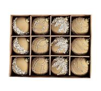 12pcs Velvets Christmas Baubles Ornaments | Burgundy Christmas Decorations | 60mm Large Shatterproof Christmass Ball Ornaments with Glitter, Hanging Flocked Ball Set for Holiday, Wedding Party