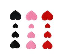 12PCS Versatile Hearts Applique Patches, Embroidered Iron On/Sew on Cute Love Heart Shape Patch Ideal Decoration Patches for Clothing, Dress, Hat, Socks, Jeans & DIY Accessories