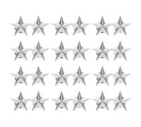 12pcs Veterans Day Star Silver Pentagram Lapel Pins Clothes Accessories and Party Costume Decorations