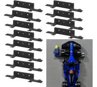 12Pcs Wall Mount Compatible with Speed Champions Sets, Wall Bracket with a Base for Brick Cars and The Pilot/Figure