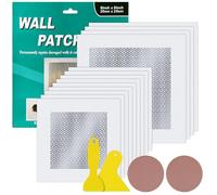 12PCS Wall Repair Patch Kit, 4/6 Inch Drywall Patches Repair Kit Self-Adhesive Plasterboard Patch Plaster Repair Kit Walls Hole Filler Patches for Quick Fix Broken Walls Repair (4/6 Inch 12PCS)