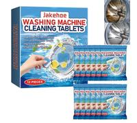 12PCS Washing Machine Cleaner Deep Clean Tablets,Washing Machine Descaler Clean Inside Drum,Eliminates Bad Odours,Removes Limescale & Odours,Drum Descaler,Deep Cleaning Tablets for Washer