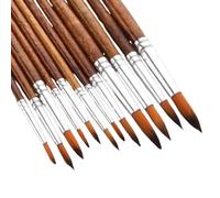 12Pcs Watercolor Brushes Professional Round Pointed Tip Artists Paint Brushes Set for Acrylic Gouache Oil Watercolor Painting Body Paint Nylon Hair Detail Paintbrushes for Art Beginners Professionals
