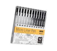 12Pcs Waterproof Fine Liner Pen for Artists Beginner Sketching Art Illustrations Drawing and Daily Journaling Drawing Marker Set