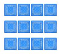 12PCS Western Printing Bandannas Vintage Flower Headscarf Adult Unisex Bandana Hiphop Head Kerchief