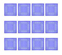 12PCS Western Printing Bandannas Vintage Flower Headscarf Adult Unisex Bandana Hiphop Head Kerchief