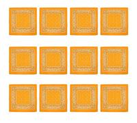 12PCS Western Printing Bandannas Vintage Flower Headscarf Adult Unisex Bandana Hiphop Head Kerchief