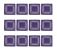 12PCS Western Printing Bandannas Vintage Flower Headscarf Adult Unisex Bandana Hiphop Head Kerchief