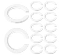 12Pcs White E27 to E14 Lamp Shade Adapter Rings, 42mm to 29mm Plastic Lampshade Reducer Washers, E27 Lampshade Reducer Washer, Light Fixture Converter Rings for Lamp Shade Replacement