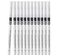12pcs White Eyeliner Pencil,Soft Highlighter Gel Eyeliner Pencil,Waterproof Eyebrow Hair Bar/ber Pen/cil,Professional Eye Bighten Eyeshadow Waterproof,Long-Lasting Eye Highlighter Makeup Penci/l