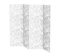 12Pcs White Hanging Room Divider Hollow Carving Folding Privacy Screens | Decorative Wall Dividers with versatile arrangement options DIY Partition Panel Screen for Home, Hotel, Bar, Room