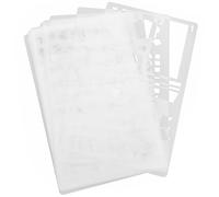 12Pcs White PET Painting Stencils Reusable Journal Templates | Decorative multipurpose drawing aids, comfortable touch finish, for Christmas and home decoration crafts